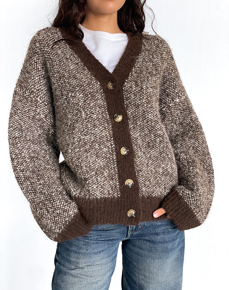 Oversized Brown Cardigan Jacket Nili Lotan Cardigan Sweater Womens