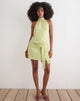 Image of Vakali Halterneck Mini Dress in Rayon Jersey Pistachio