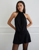 Image of Vaklina Mini Dress in Rayon Jersey Black