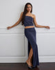 Image of Venya Maxi Skirt in Cupro Navy