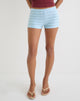 Image of Shama Hot Pant in Textured Mesh Blue