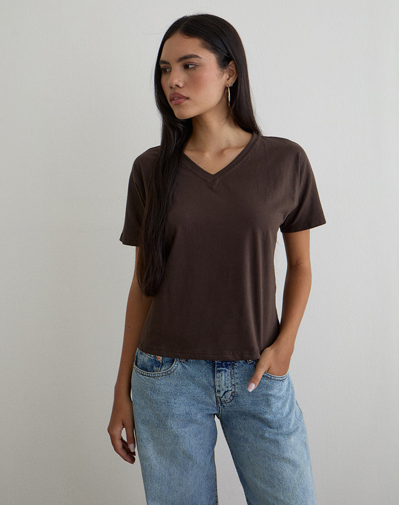 Image of Viman Top in Jersey Chocolate