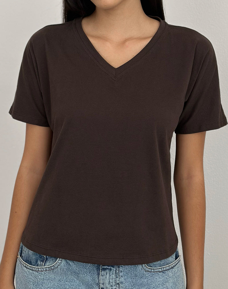 Image of Viman Top in Jersey Chocolate