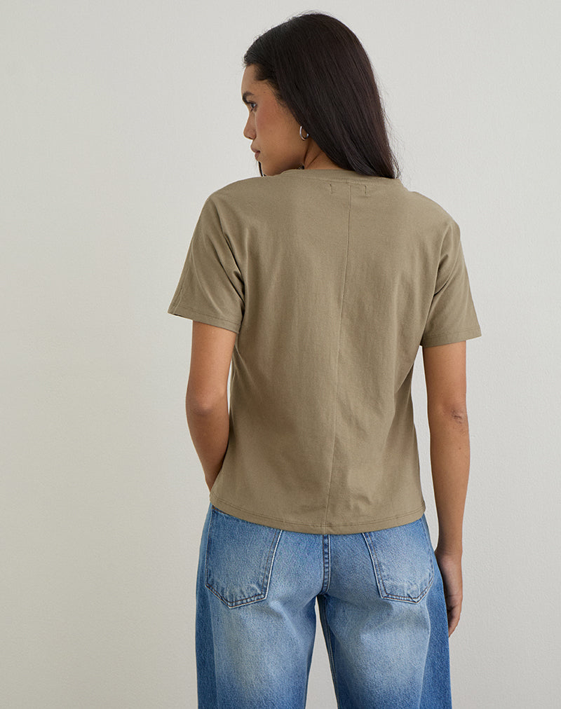 Image of Viman Top in Jersey Khaki