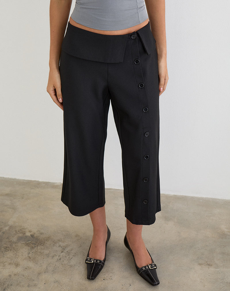 Image of Wamari Capri Trouser in Tailoring Black