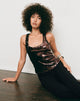 Image of Wanda Racerback Vest Top in Sequin Brown