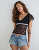 Image of Warita Underbust Top in Lace Black