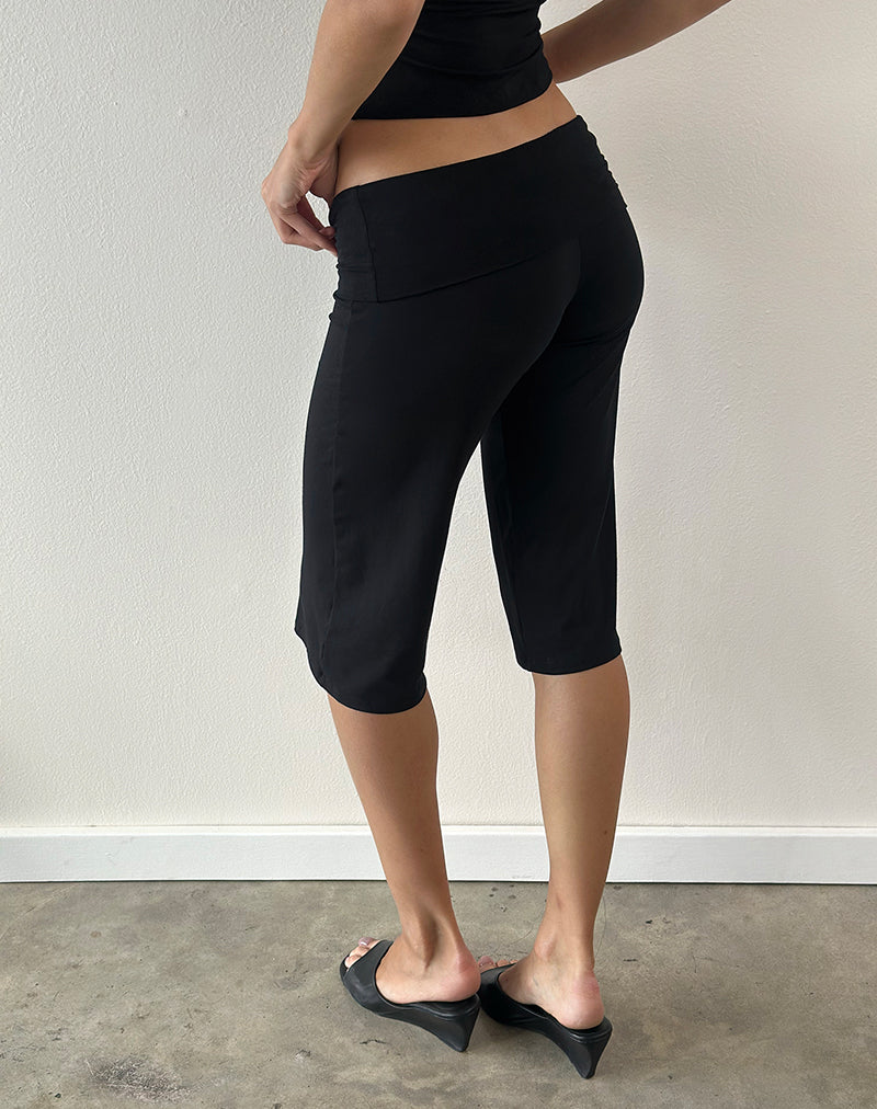 Image of Wanti Capri Trouser in Rayon Jersey Black