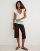 Image of Walter Capri Trouser in Bitter Chocolate and Aqua Combination