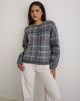 Image of Wisola Cardigan in Knit Country Check Grey