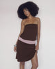 Image of Wiste Midi Dress in Bitter Chocolate Grey Lavender Combination