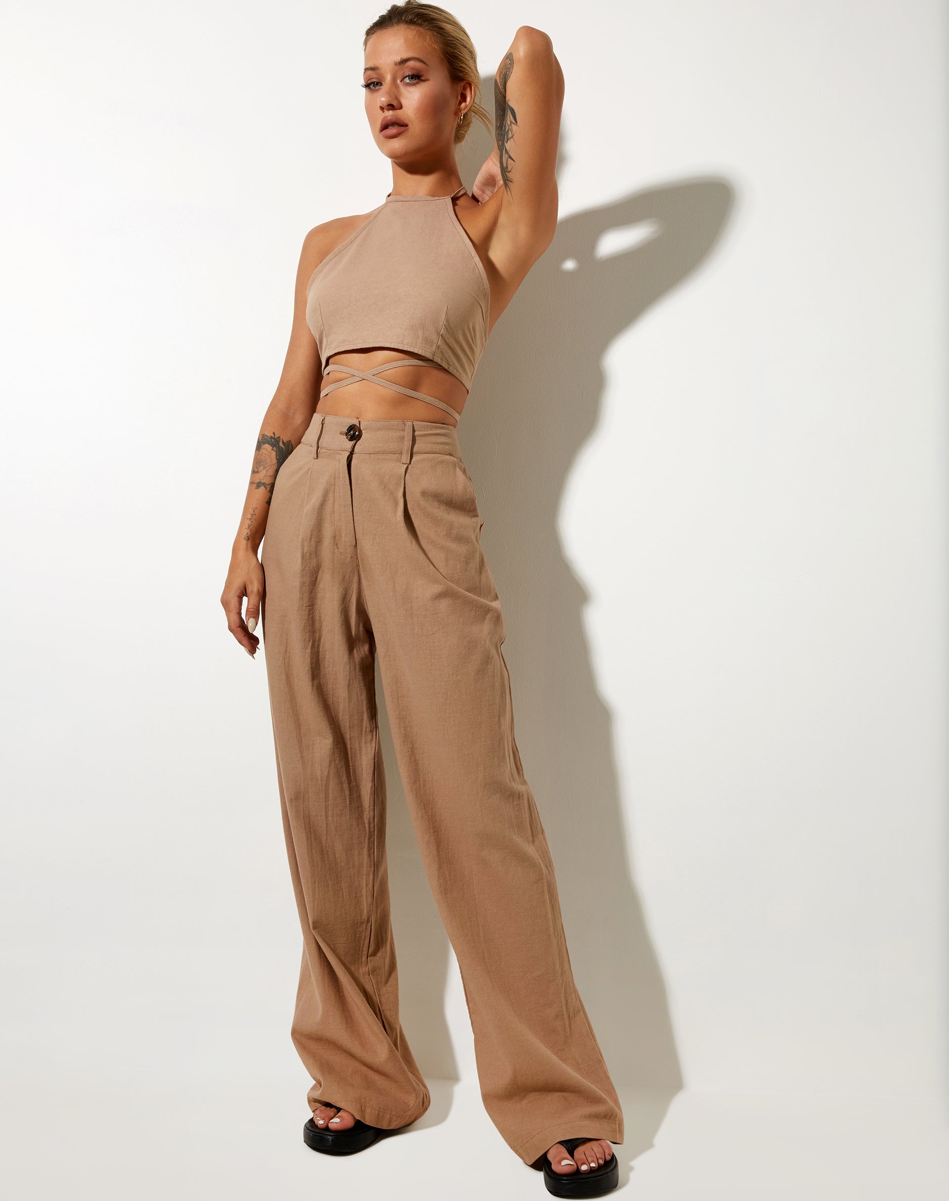 Image of Levo Trouser in Rami Biscuit