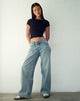 Image of Roomy Extra Wide Low Rise Jeans in Vintage Blue Wash