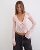 Image of Yamuna Long Sleeve Top in Lace Soft Pink