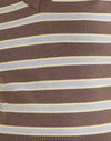 Stripe Knit Brown and Yellow