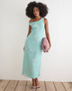 Image of Yelsa Maxi Dress in Chiffon Floral Sequin Turquoise