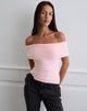 Image of Yurian Off The Shoulder Top in Soft Pink