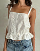 Image of Zaraku Top in Fresia Broderie Ivory