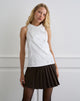 Image of Zosia Asymmetric Button Blouse in White