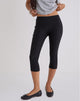 Image of Asla Cropped Capri Trouser in Stretch Tailoring Black