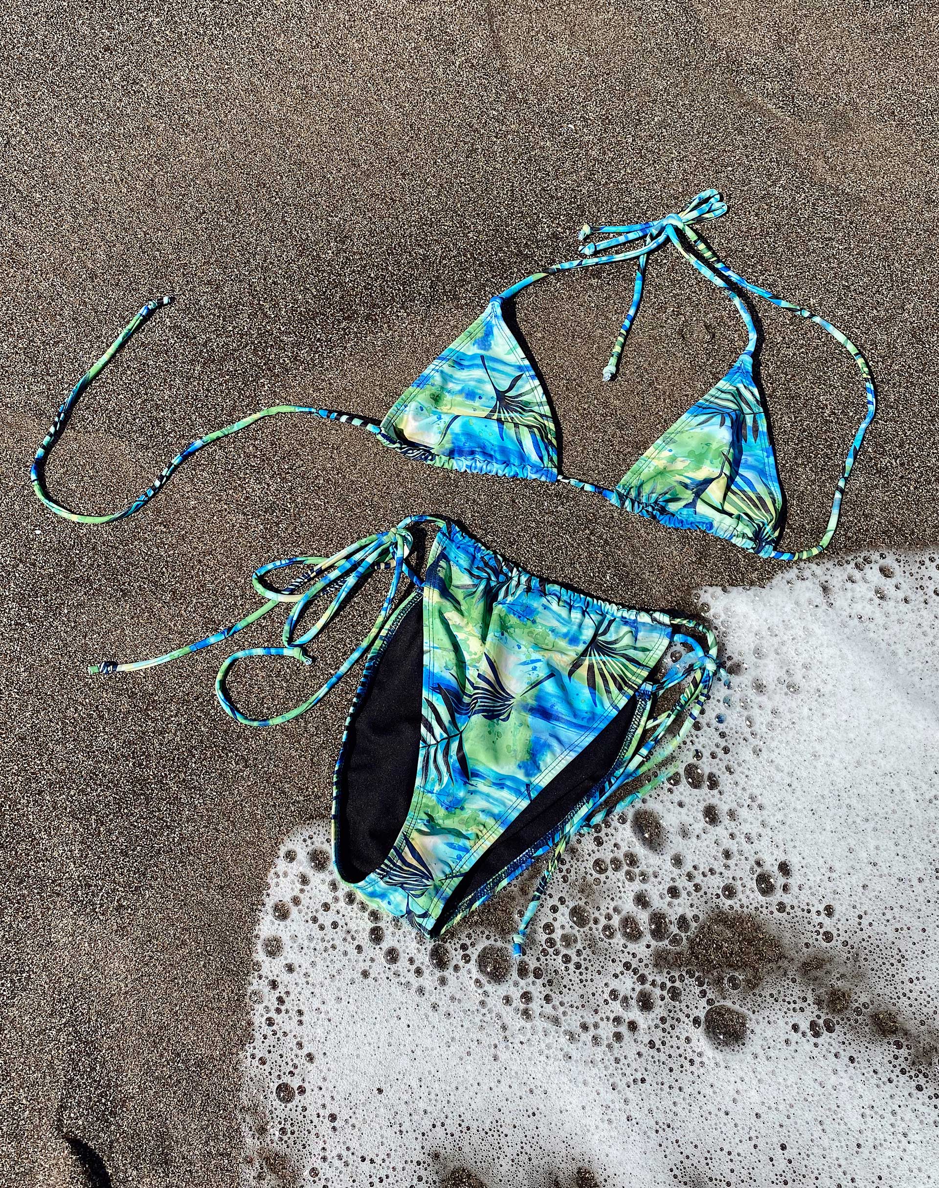 image of MOTEL X BARBARA Pami Bikini Top in Tropical Palm