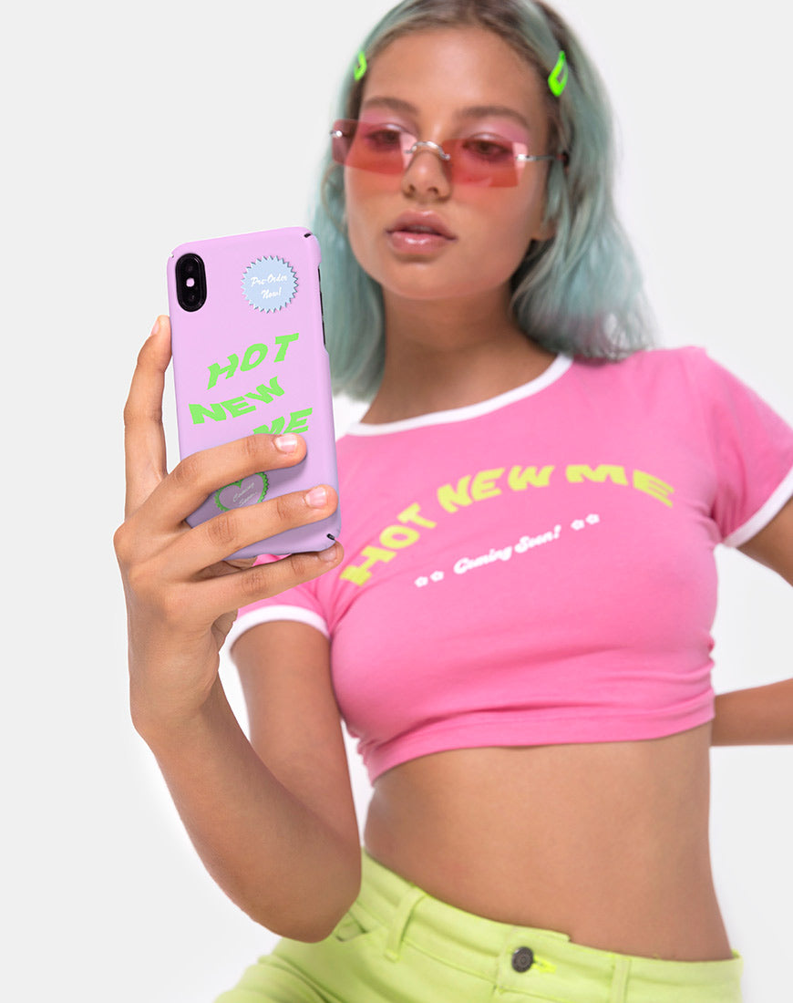 Image of Phone Case in Matte Pink with Hot New Me  X Top Girl