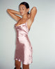 image of OPHELIA DRESS SATIN DUSKY PINK