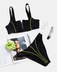 Image of Shielle Bikini Top in Black with Contrast Piping