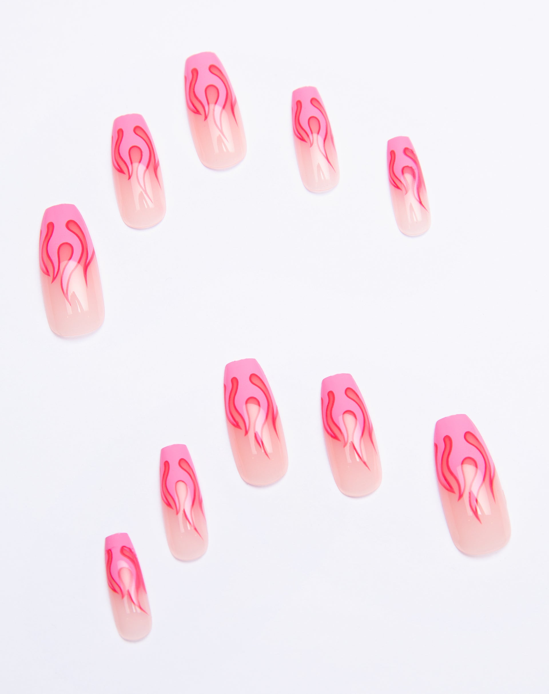 Image of Shrine X Alice MC Pink Flame Nails