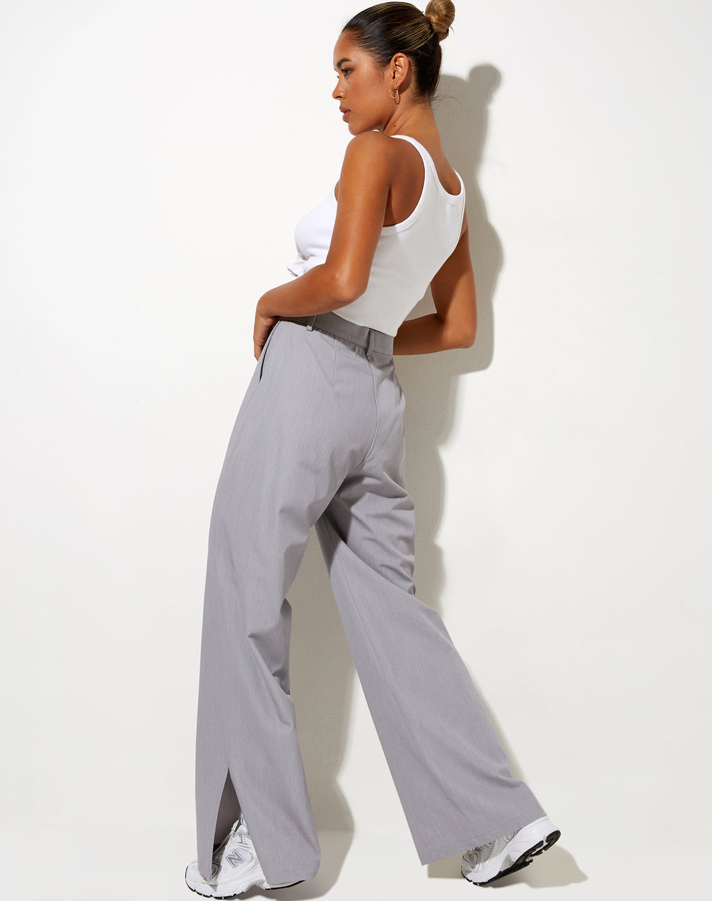 Abby Trouser in Silver Grey