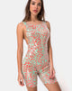 Image of Acro Unitard in Fluro Leopard Clear Sequin