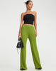 image of Adolia Flared Leg Trouser in Golden Lime