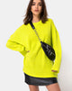Image of Ajie Oversize Jumper in Lime