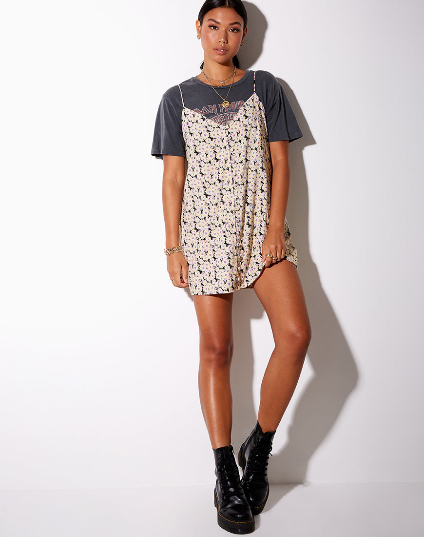 Image of Akina Slip Dress in Daisy Day Dream Cream