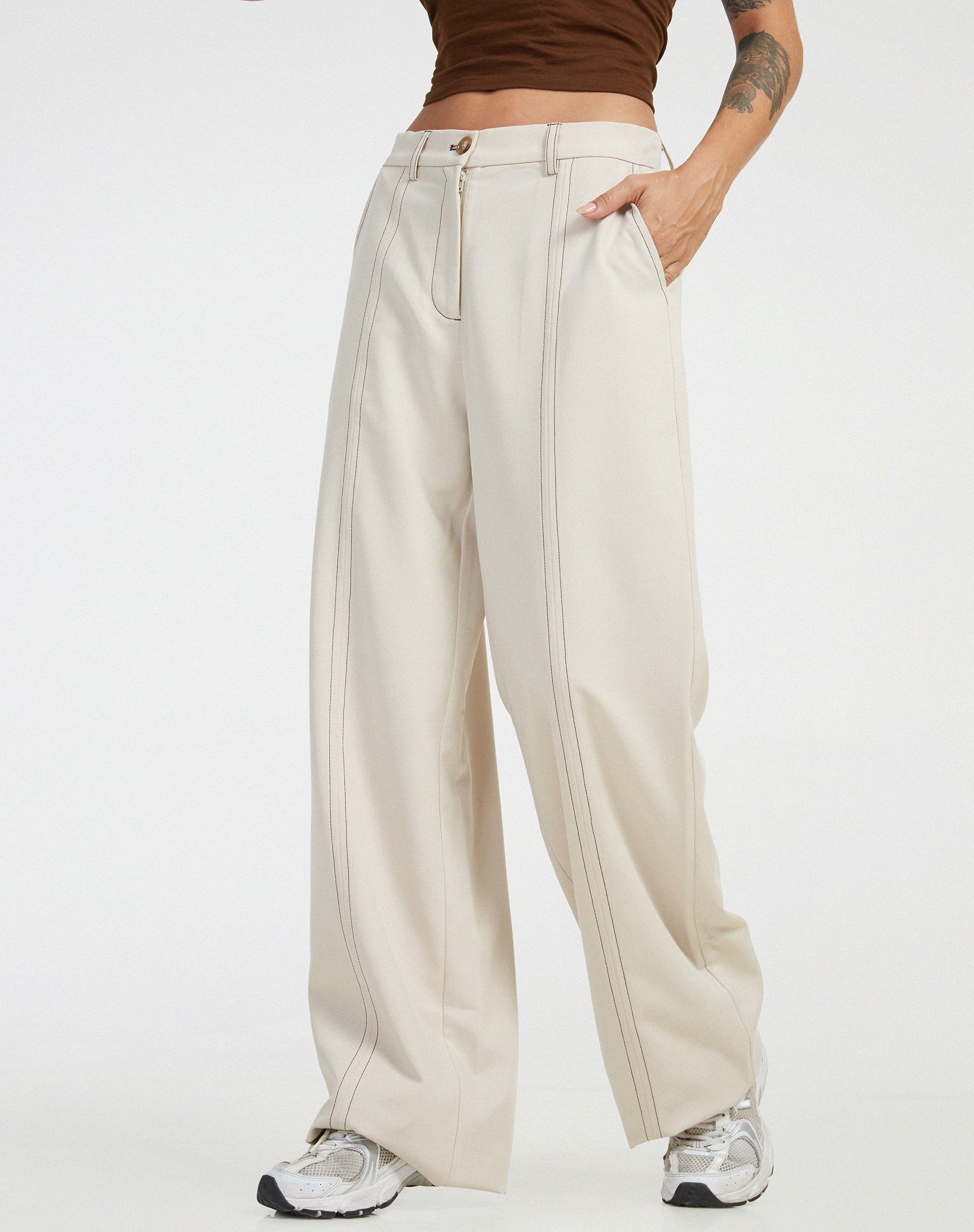 Stitch trousers sales