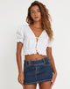 image of Aley Crop Top in White