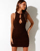 Image of Alannah Bodycon Dress in Bubble Jersey Brown