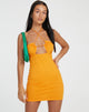 image of Anja Mini Dress in Flame Orange