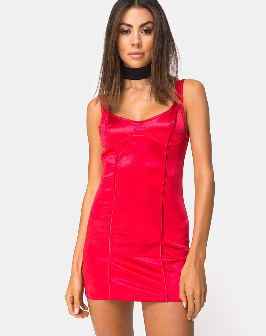 Image of Atel Dress in Red