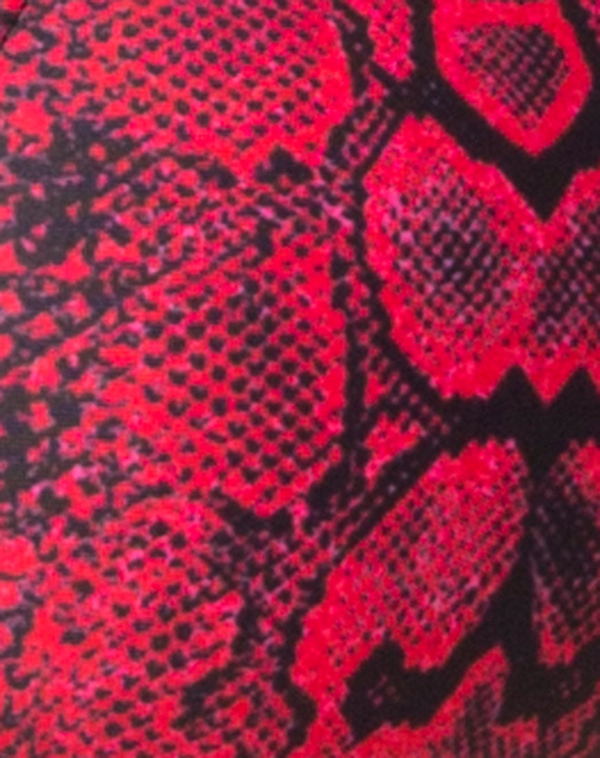 Image of Ava Bikini Top in Red Snake