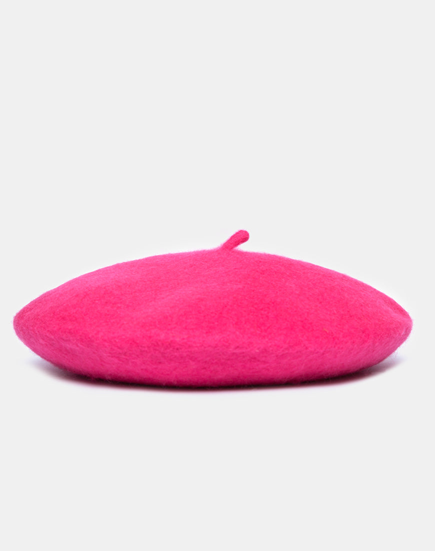 Image of Wool Beret in Pink