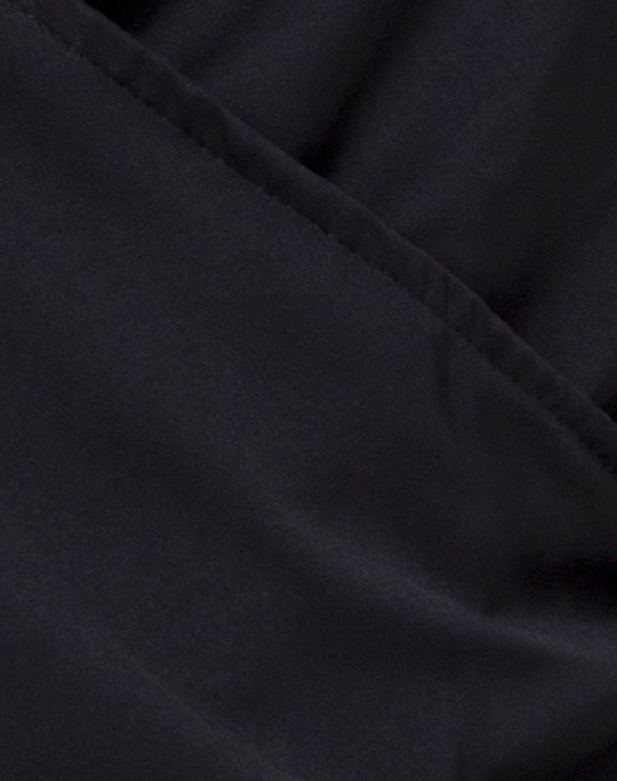 Image of Bartier Mini Dress in Satin Max Zara Black