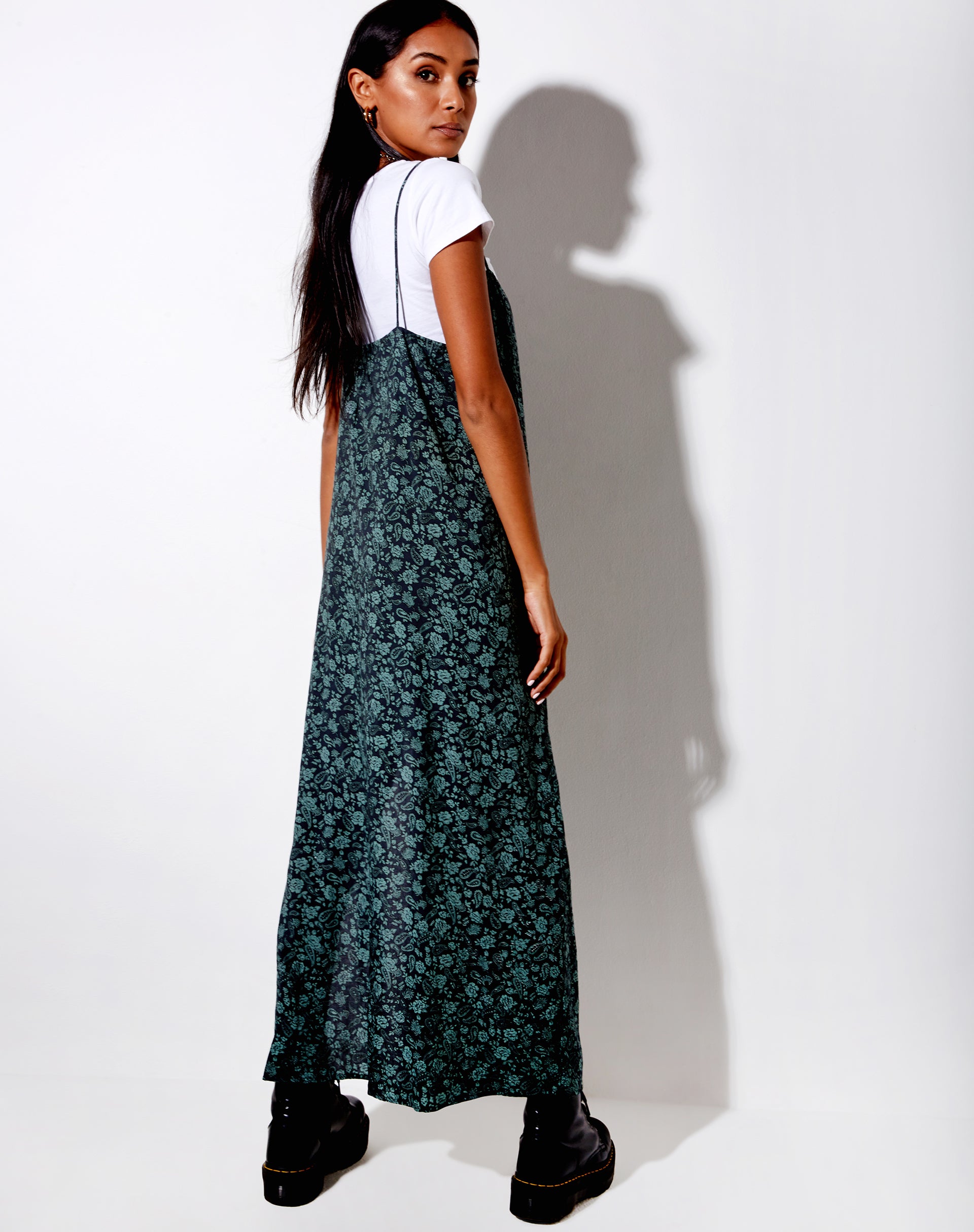 Image of Batis Maxi Dress in Mono Paisley Sage
