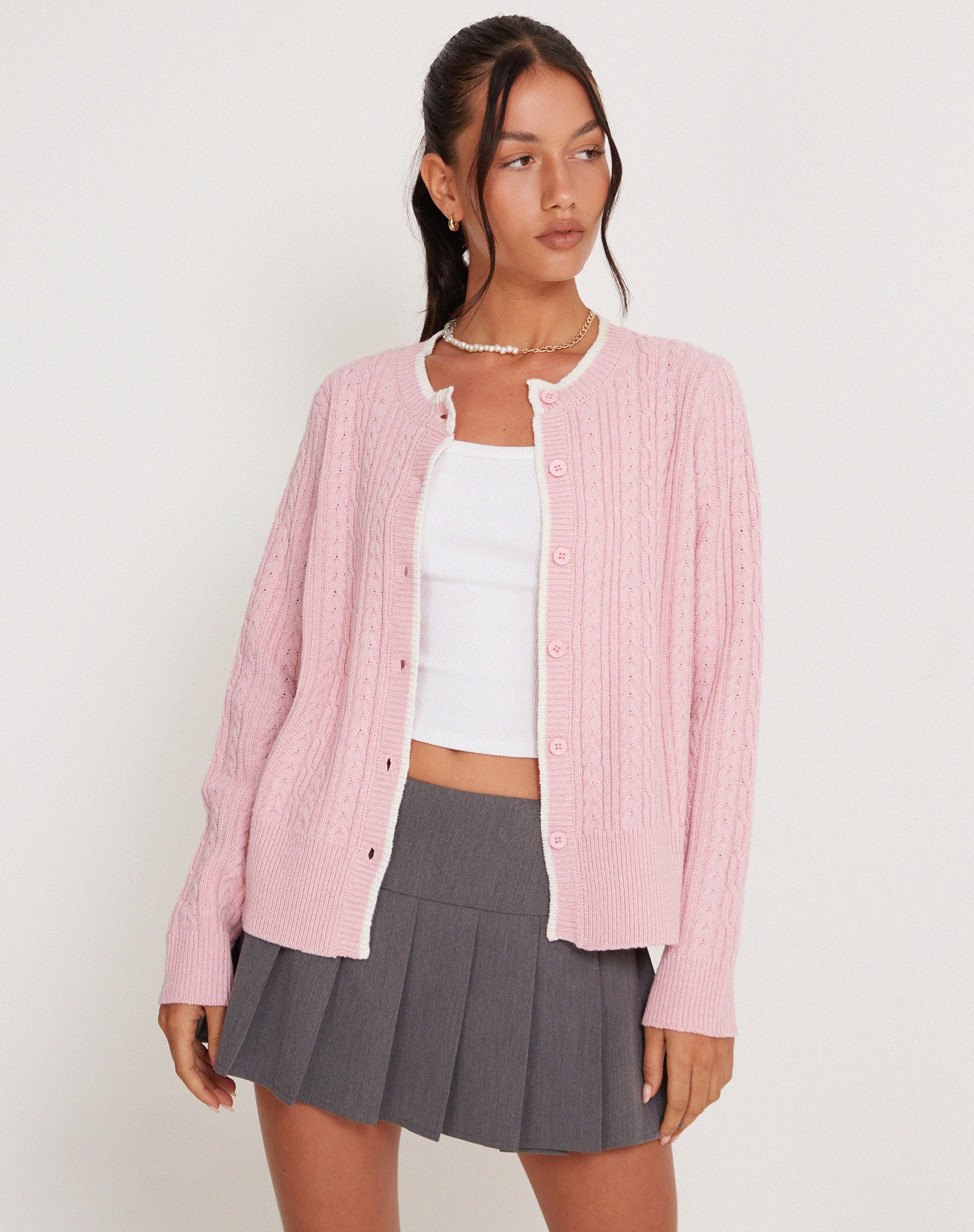 Cheap online pink cardigan