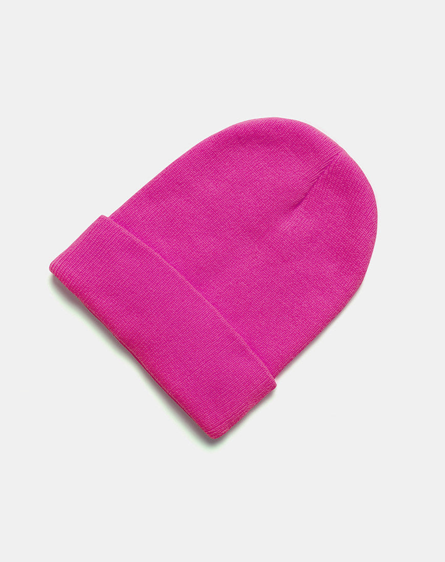 Image of Beanie Hat in Hot Pink
