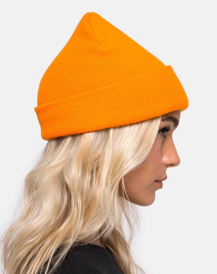 Image of Beanie Hat in Sour Orange