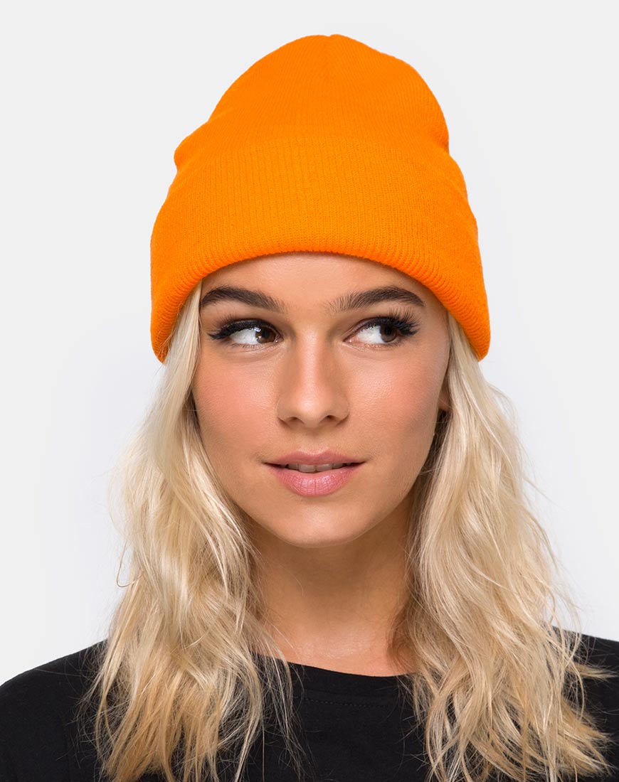 Image of Beanie Hat in Sour Orange