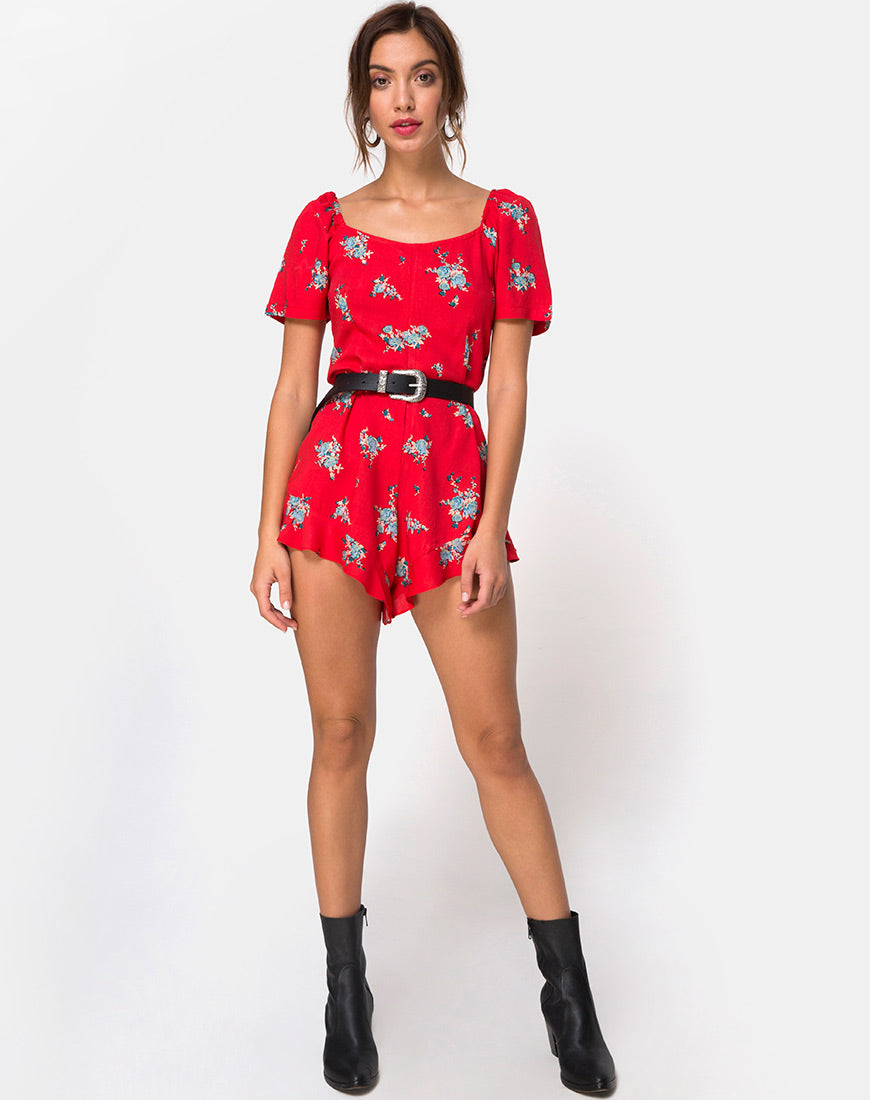 Image of Bersho Playsuit in Soi Rose Red
