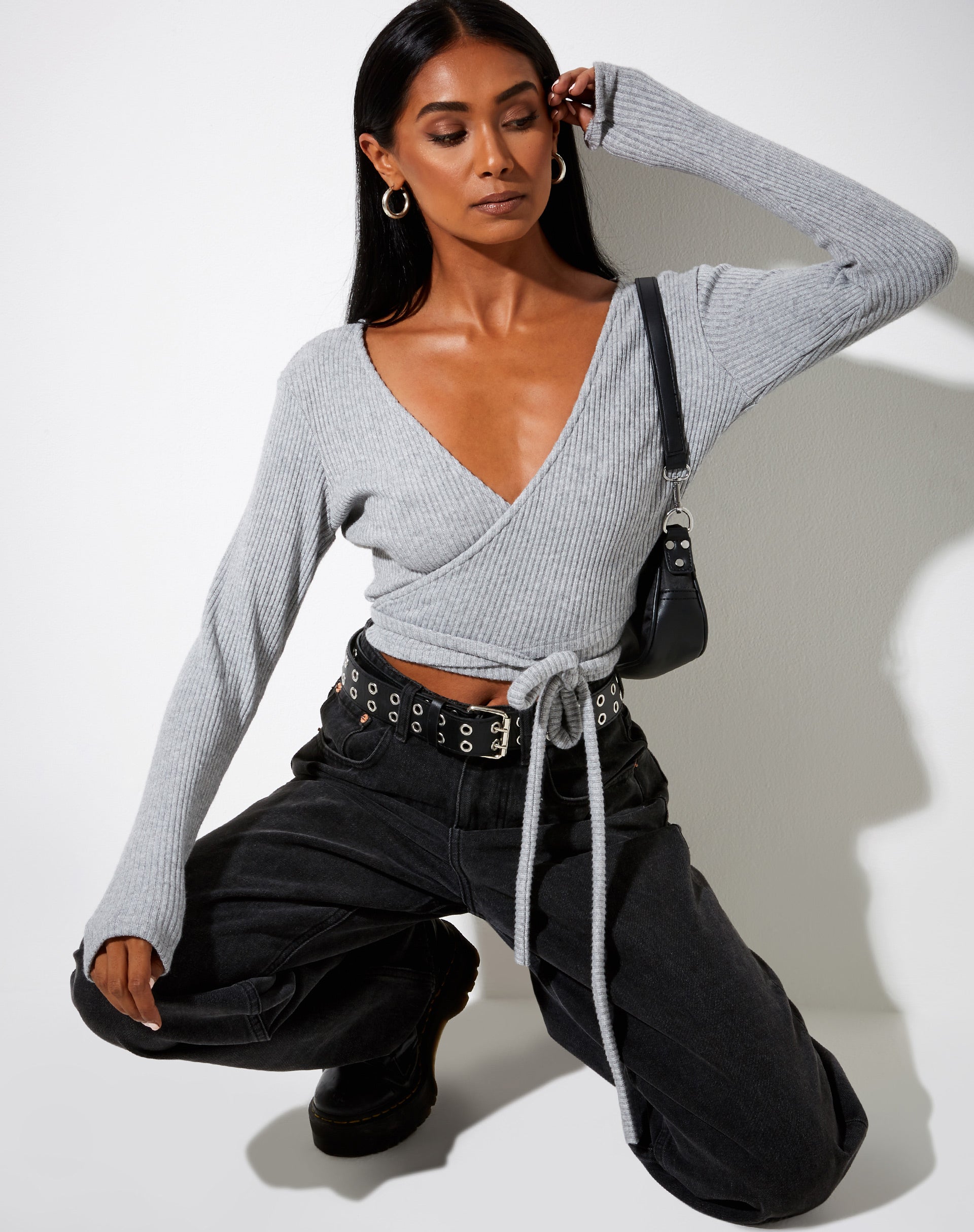 Image of Bianca Top in Grey Marl