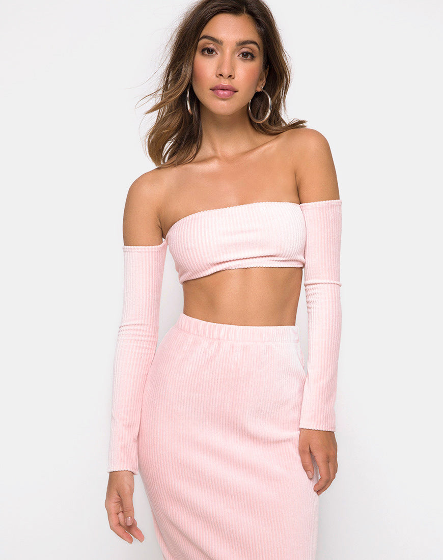 Image of Bobby Midi Skirt in Fluffy Knit Candy